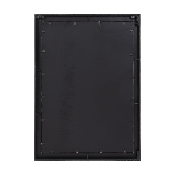 American Home Furniture Uttermost Gower Aged Black Vanity Mirror