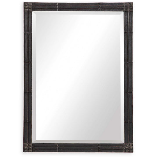 American Home Furniture Uttermost Gower Aged Black Vanity Mirror
