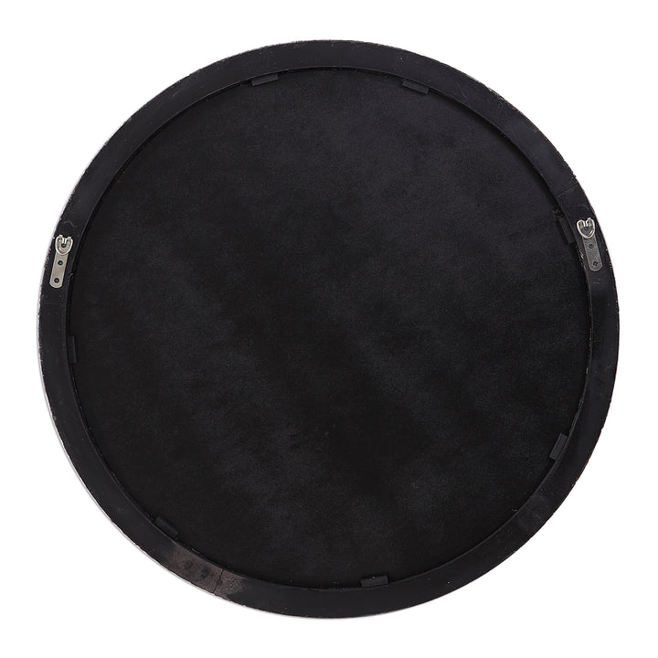 American Home Furniture Uttermost Wayde Gold Bark Round Mirror