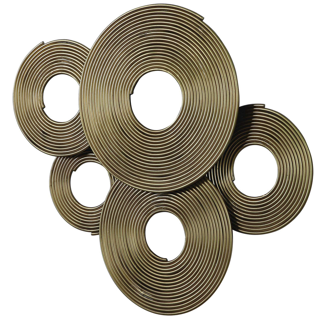 American Home Furniture Uttermost Ahmet Gold Rings Wall Decor