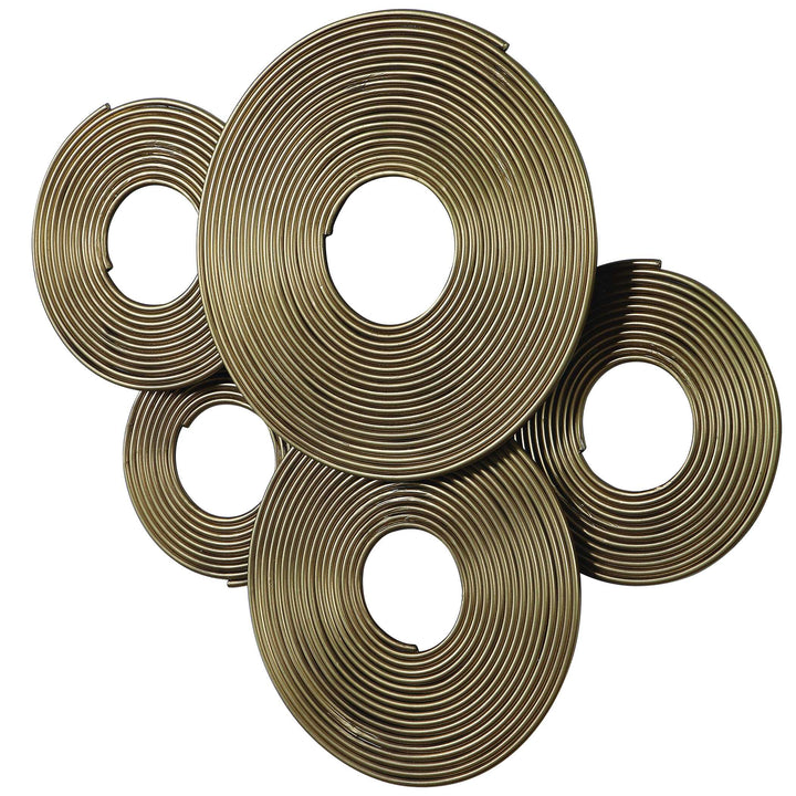 American Home Furniture Uttermost Ahmet Gold Rings Wall Decor