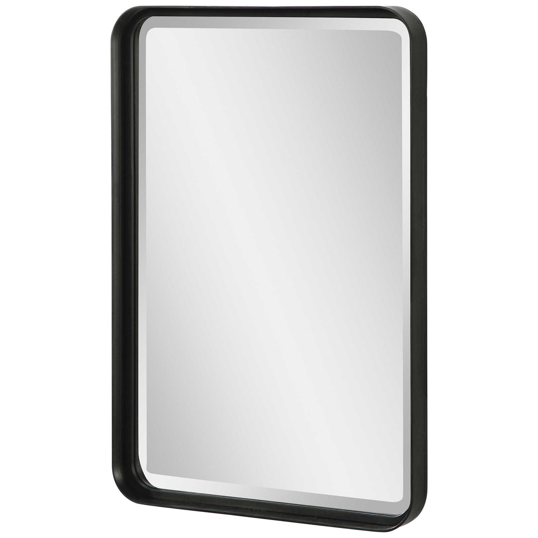 American Home Furniture Uttermost Croften Black Vanity Mirror
