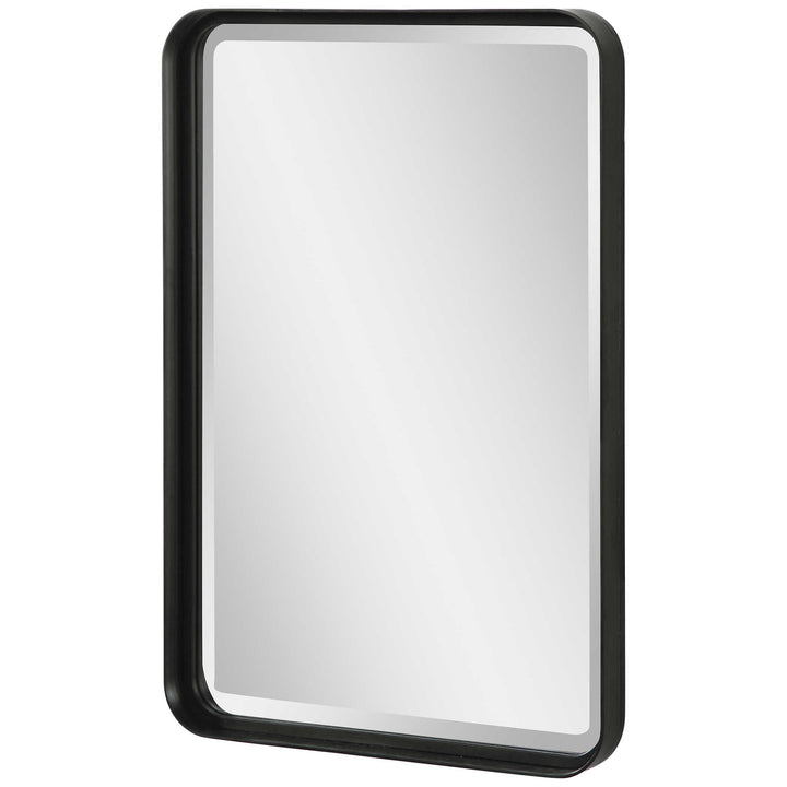 American Home Furniture Uttermost Croften Black Vanity Mirror
