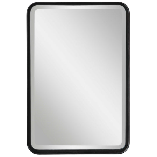 American Home Furniture Uttermost Croften Black Vanity Mirror