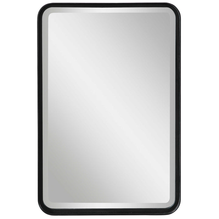 American Home Furniture Uttermost Croften Black Vanity Mirror