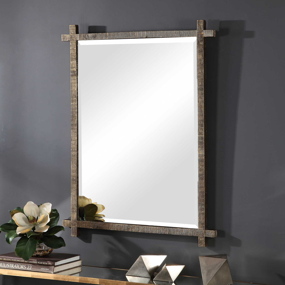 American Home Furniture Uttermost Abanu Gold Vanity Mirror