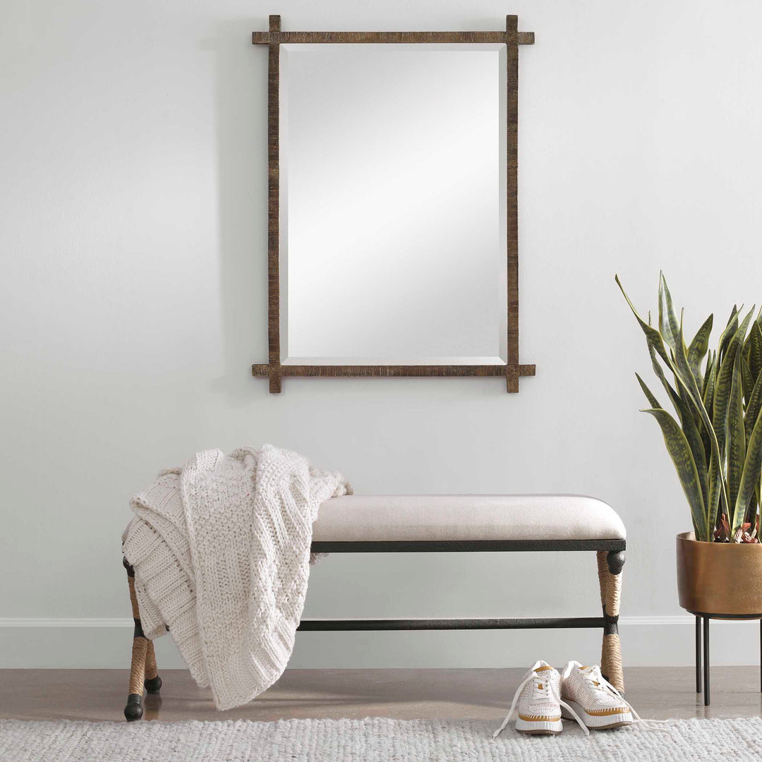 American Home Furniture Uttermost Abanu Gold Vanity Mirror