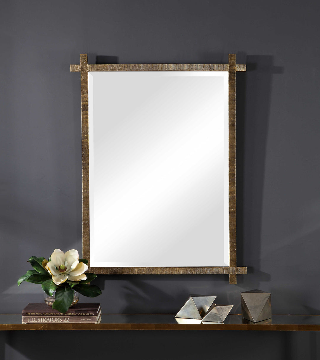American Home Furniture Uttermost Abanu Gold Vanity Mirror