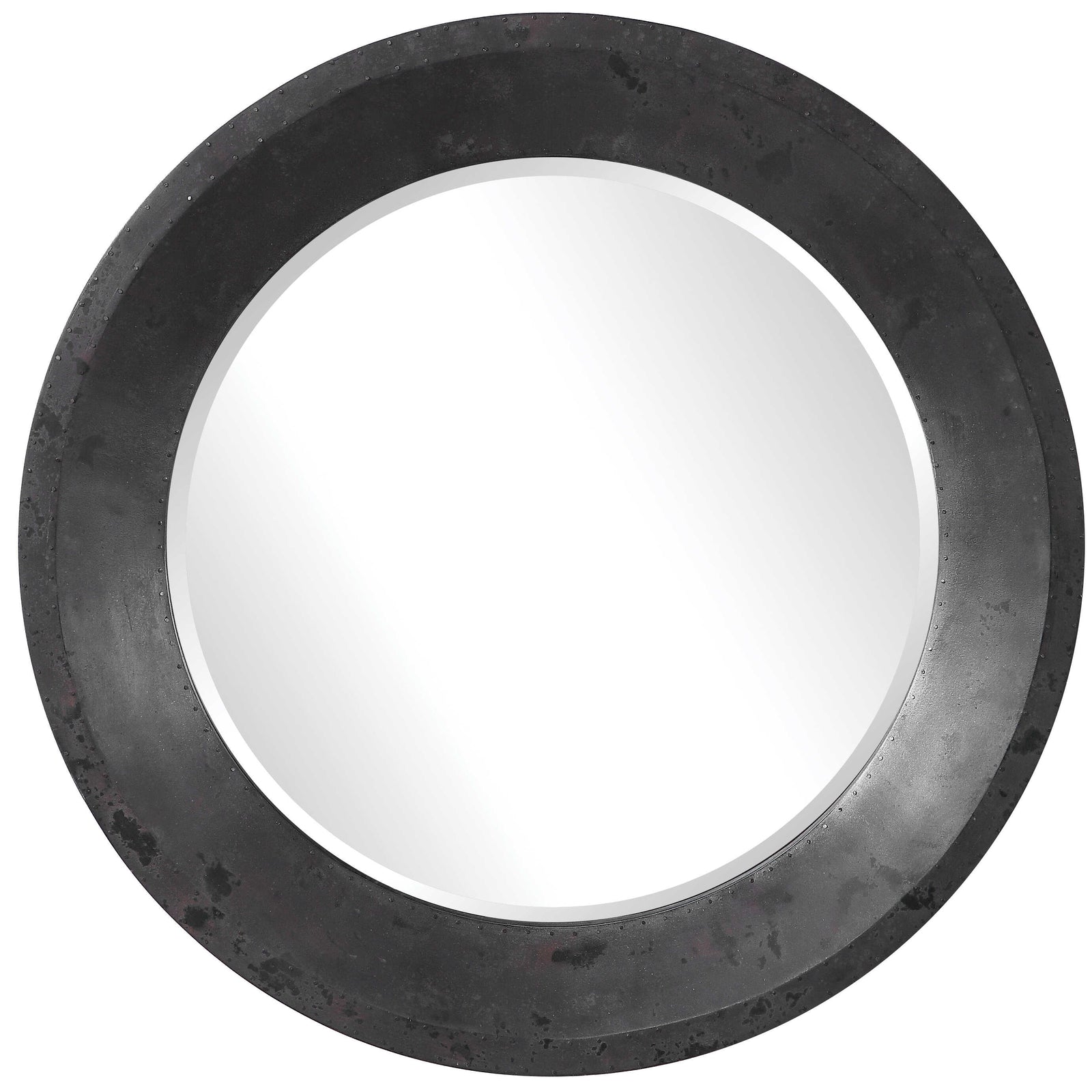 American Home Furniture Uttermost Frazier Round Industrial Mirror