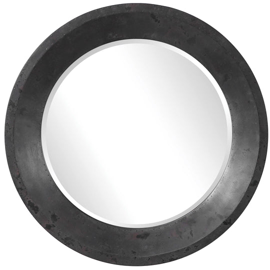 American Home Furniture Uttermost Frazier Round Industrial Mirror