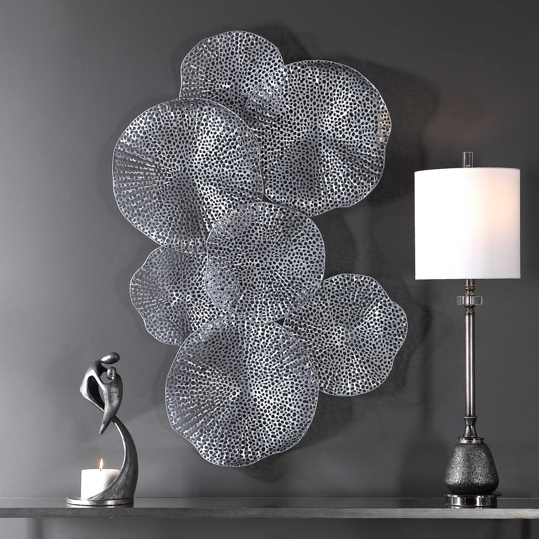 American Home Furniture Uttermost Ripley Pewter Metal Wall Art
