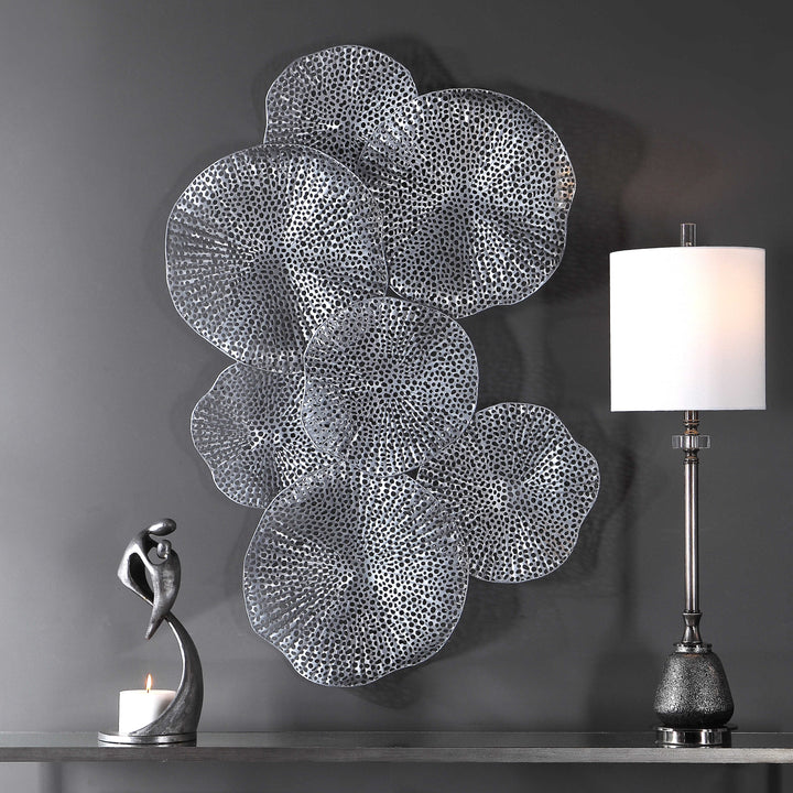 American Home Furniture Uttermost Ripley Pewter Metal Wall Art