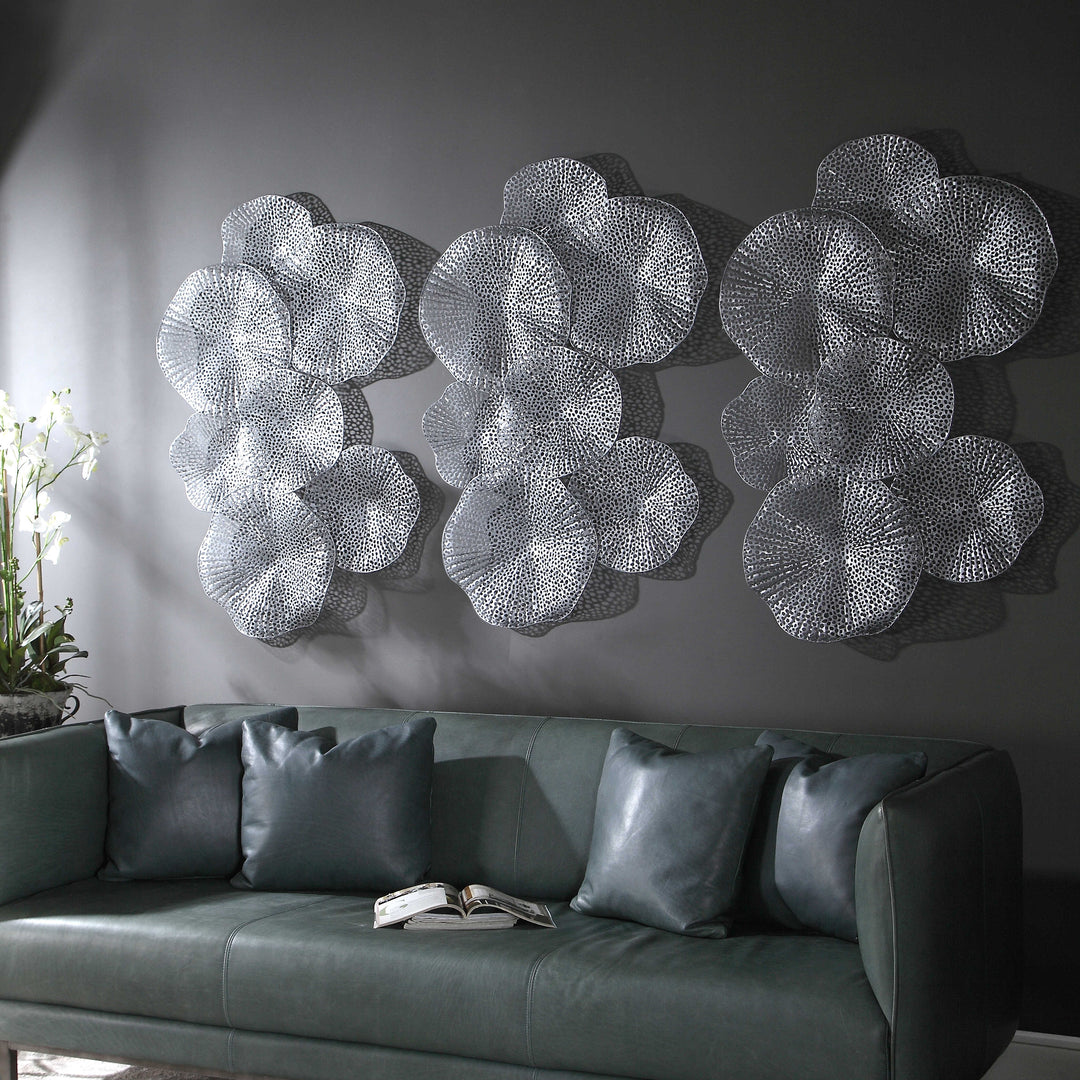 American Home Furniture Uttermost Ripley Pewter Metal Wall Art
