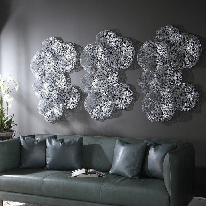 American Home Furniture Uttermost Ripley Pewter Metal Wall Art