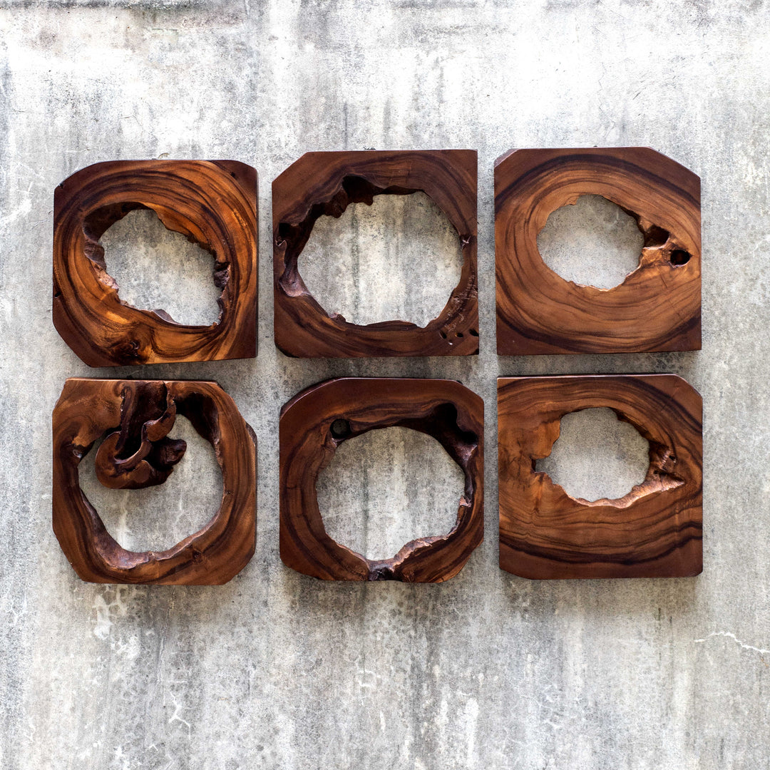 American Home Furniture Uttermost Adlai Wood Wall Art Set of 6