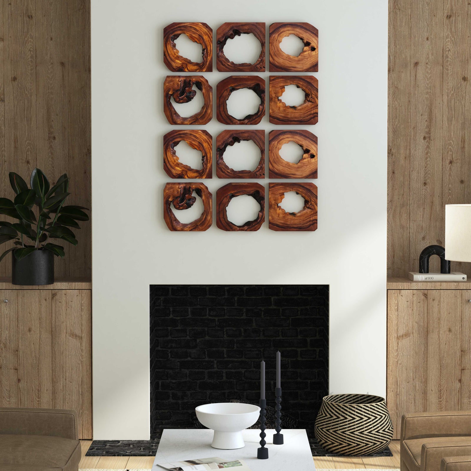 American Home Furniture Uttermost Adlai Wood Wall Art Set of 6