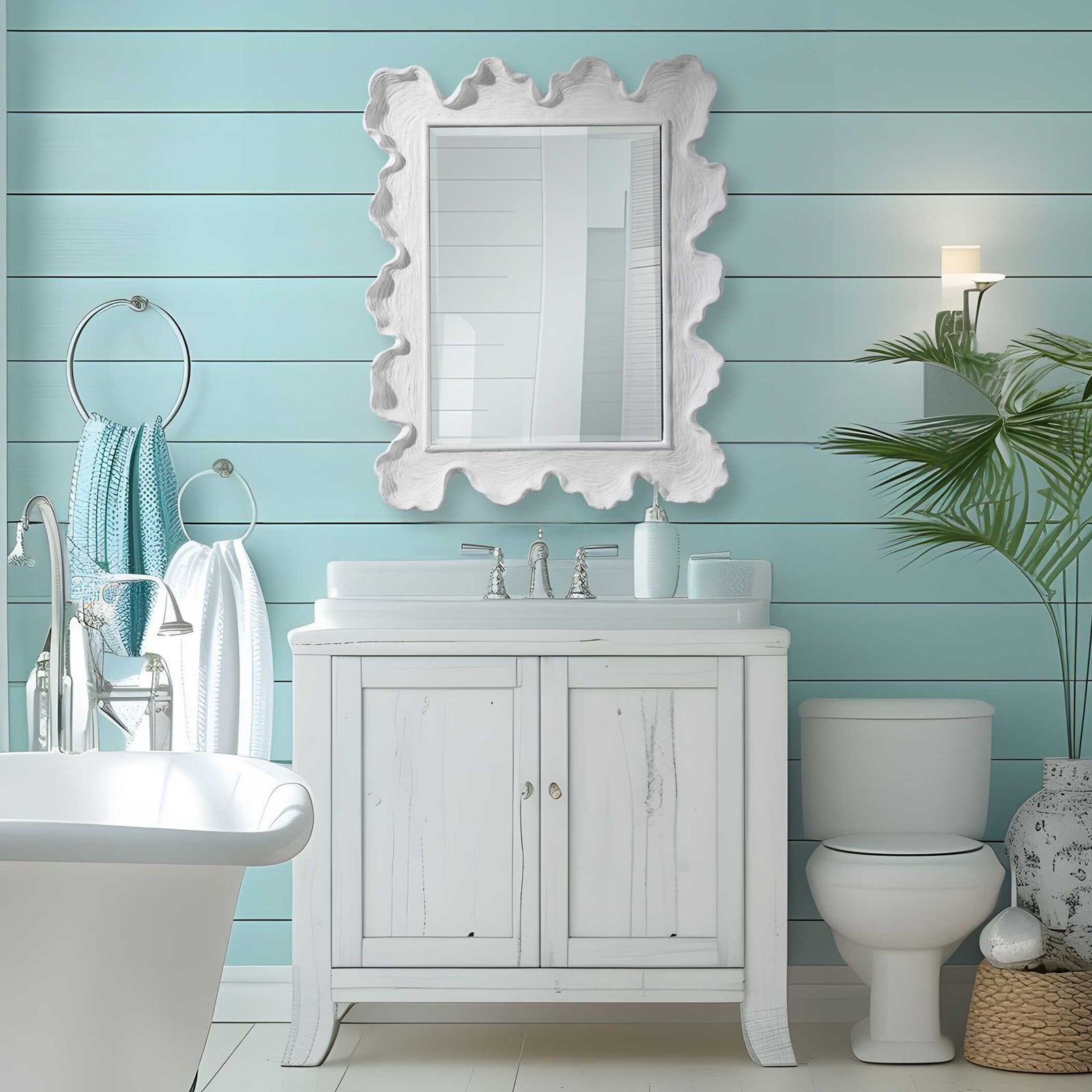 American Home Furniture Uttermost Sea Coral Coastal Mirror