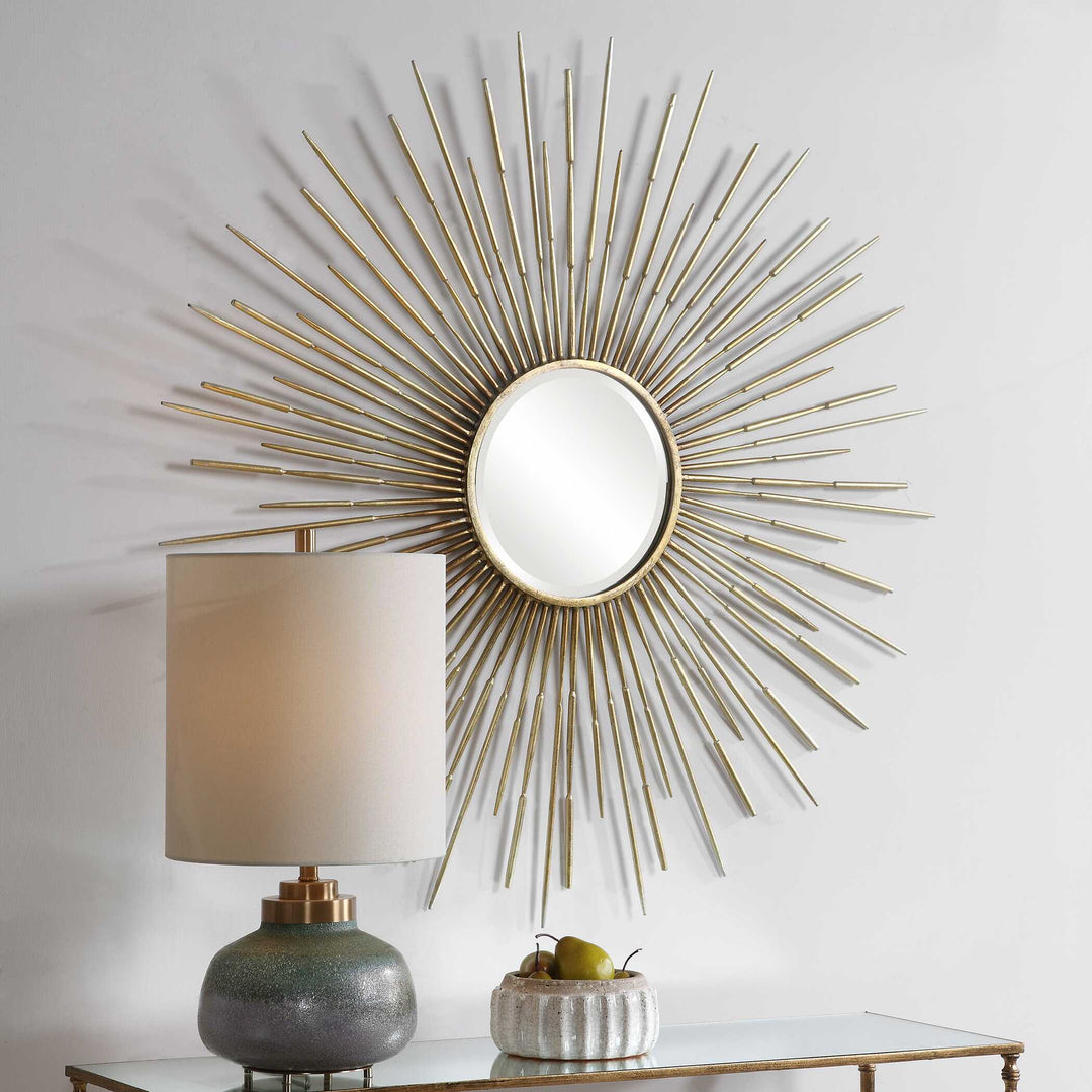 American Home Furniture Uttermost Golden Rays Starburst Mirror