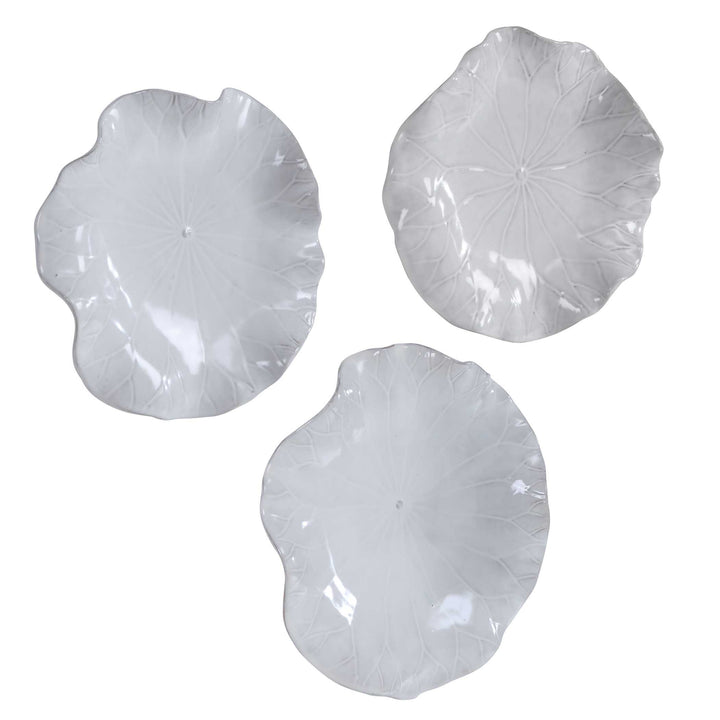 American Home Furniture Uttermost Abella Ceramic Wall Decor Set of 3 White