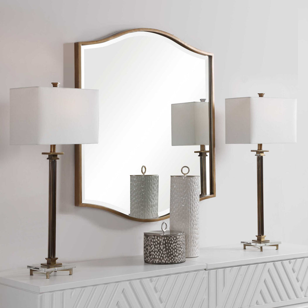 American Home Furniture Uttermost Cerise Gold Mirror