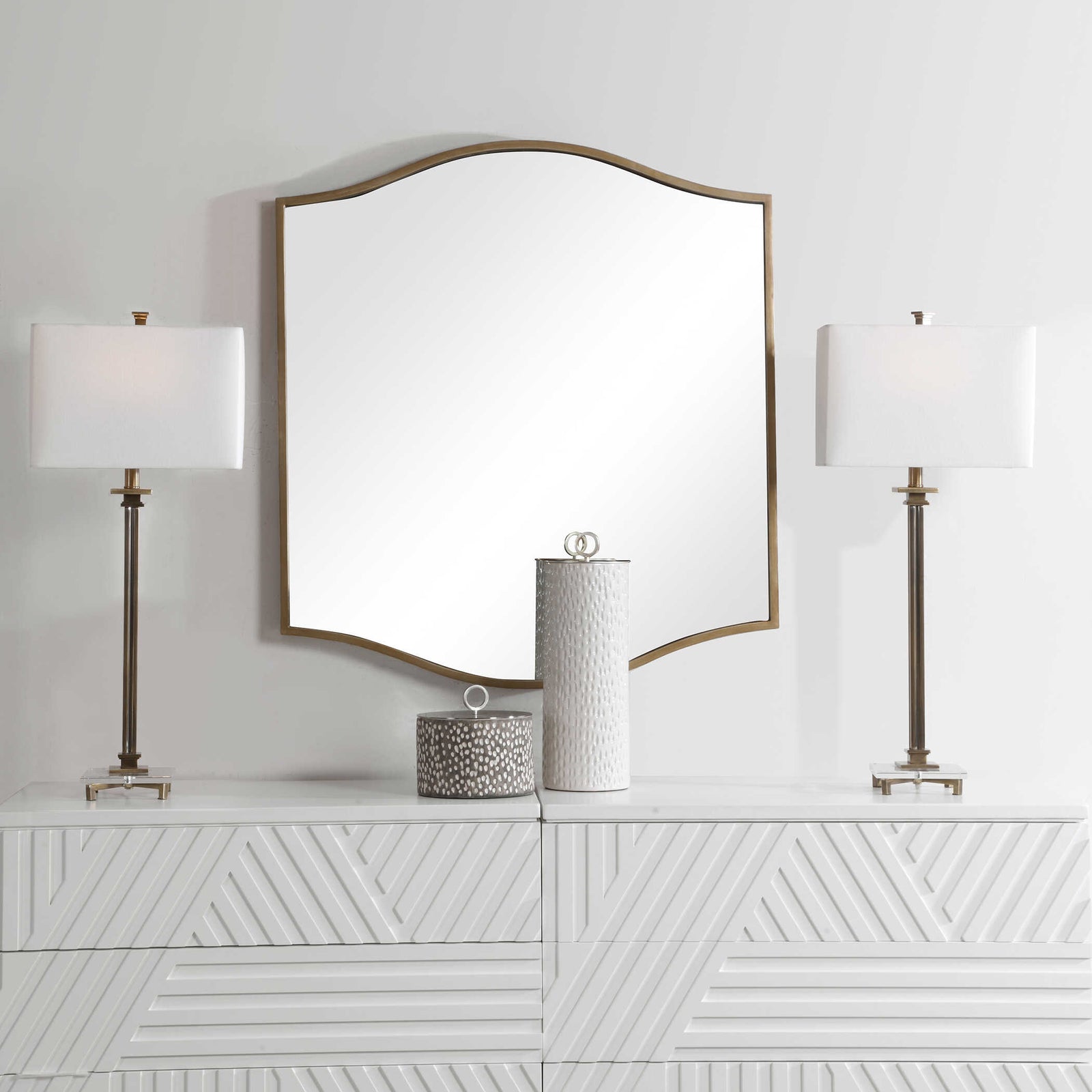 American Home Furniture Uttermost Cerise Gold Mirror