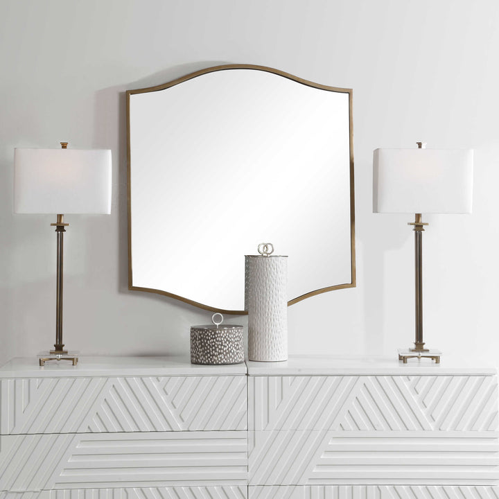 American Home Furniture Uttermost Cerise Gold Mirror