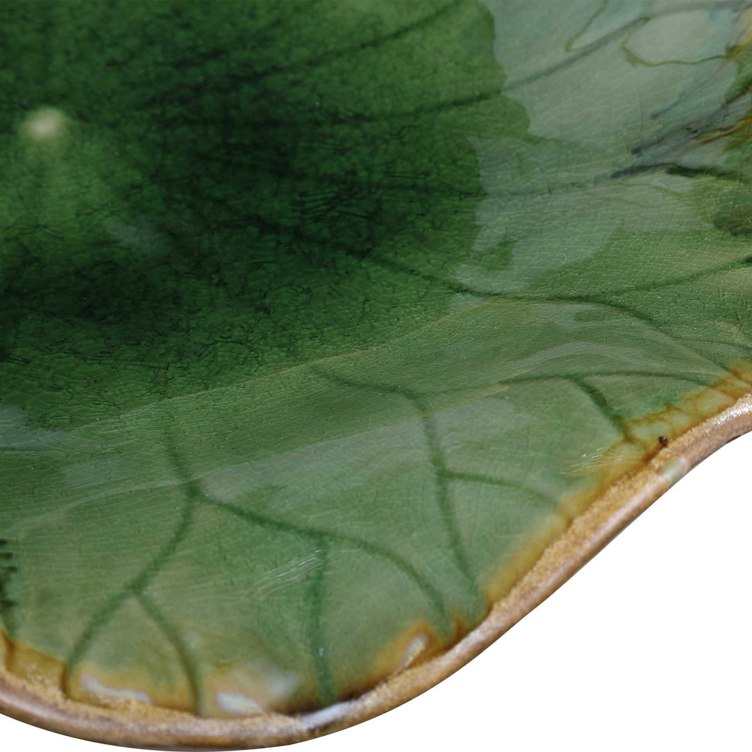 American Home Furniture Uttermost Abella Green Ceramic Wall Decor Set of 3