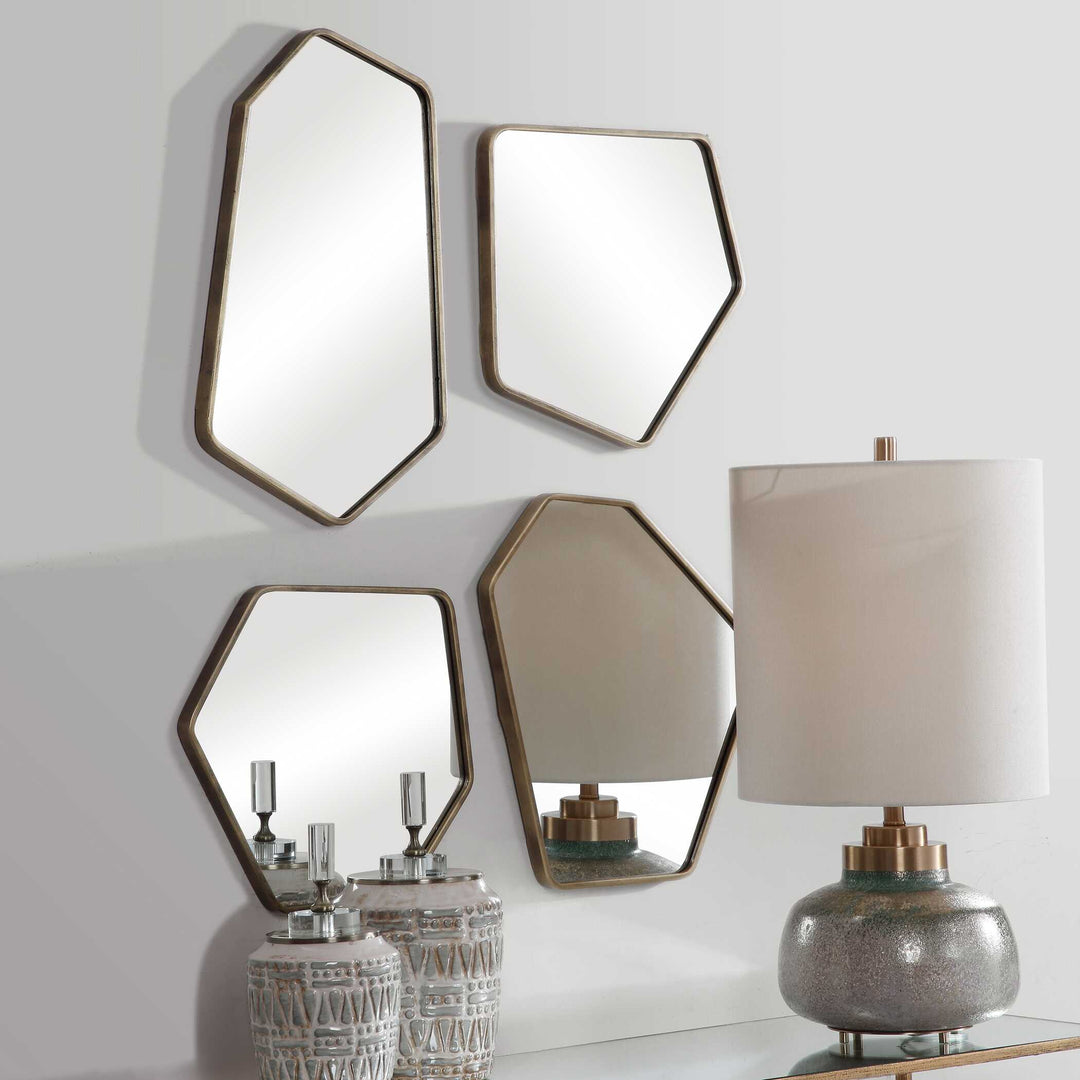 American Home Furniture Uttermost Linneah Modern Mirrors, Set of 4