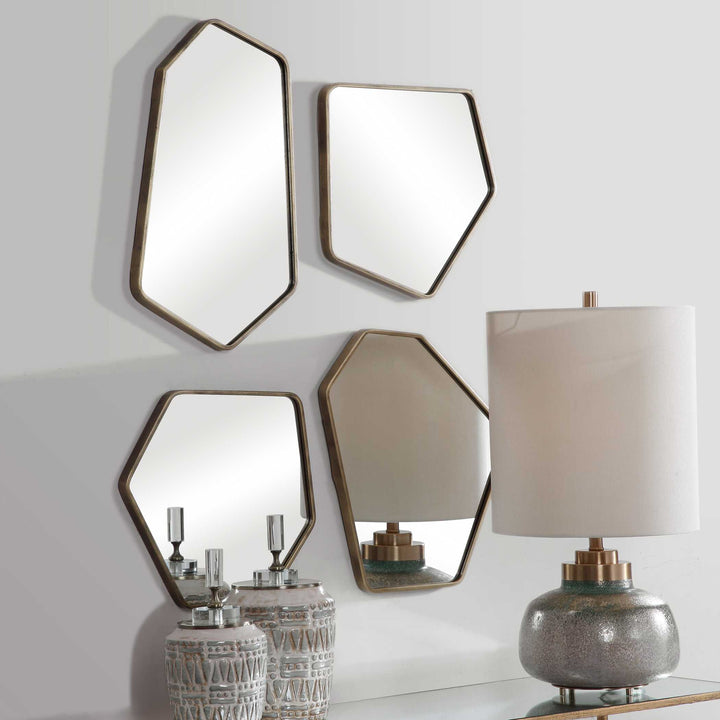 American Home Furniture Uttermost Linneah Modern Mirrors, Set of 4