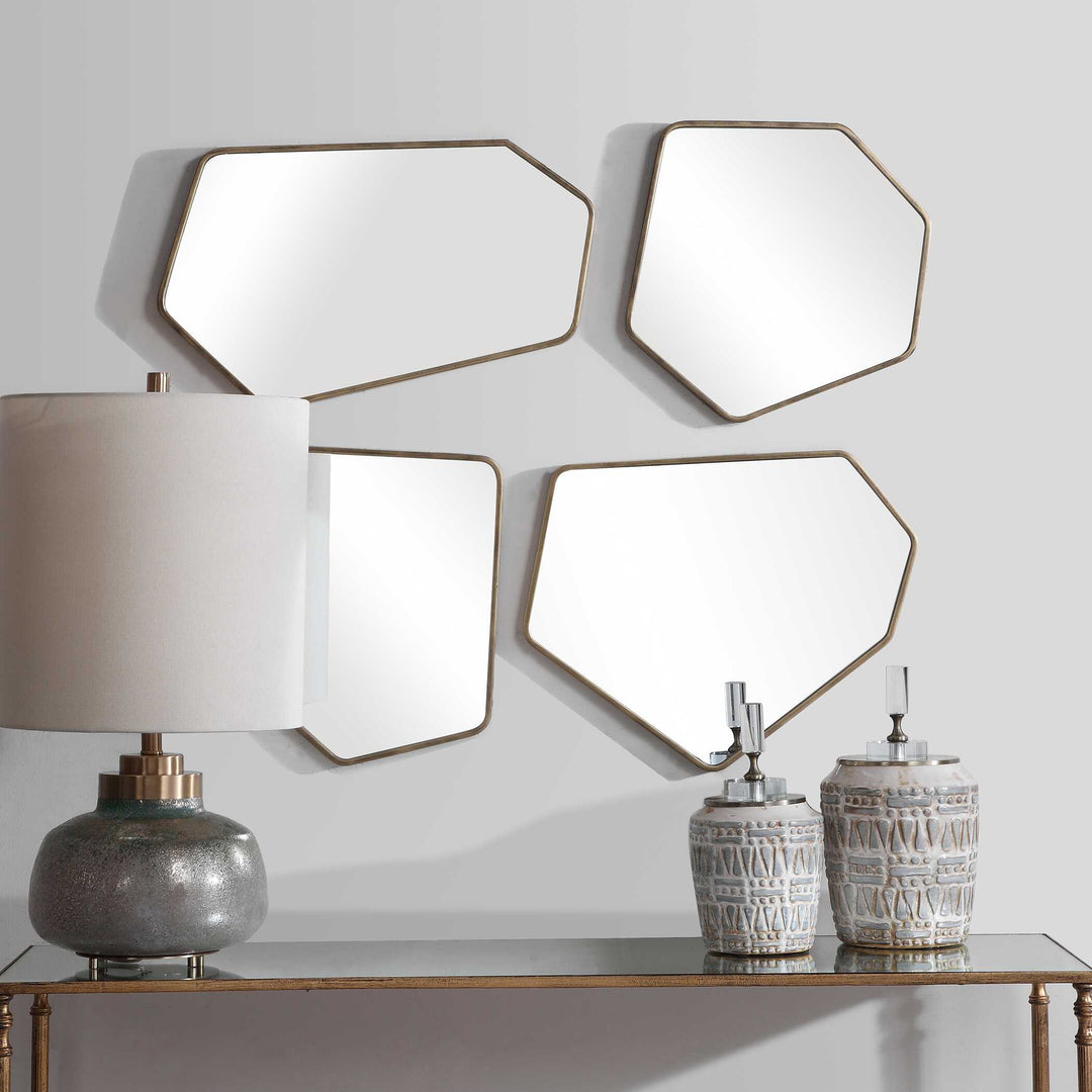 American Home Furniture Uttermost Linneah Modern Mirrors, Set of 4