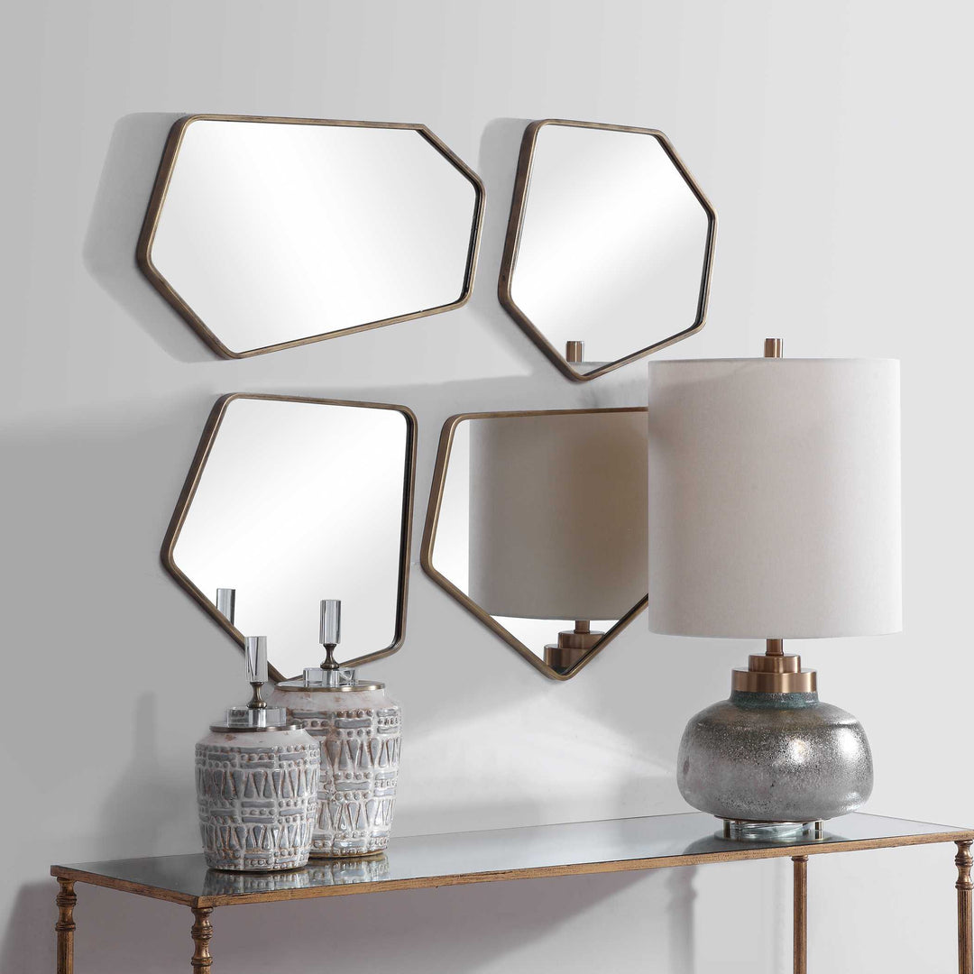 American Home Furniture Uttermost Linneah Modern Mirrors, Set of 4