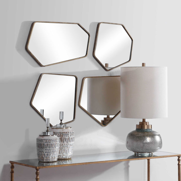 American Home Furniture Uttermost Linneah Modern Mirrors, Set of 4