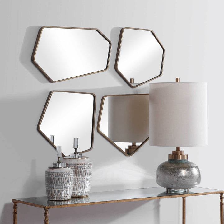 American Home Furniture Uttermost Linneah Modern Mirrors, Set of 4