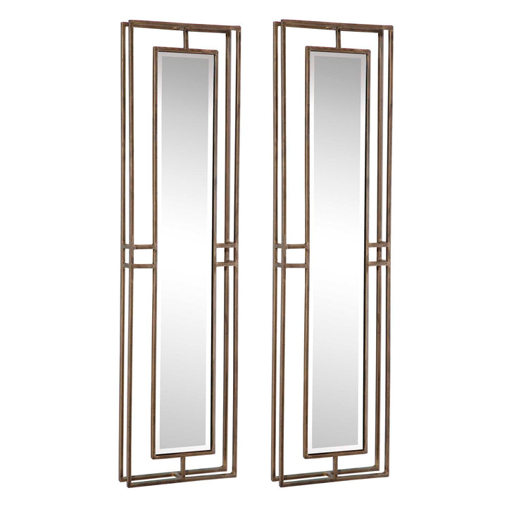 American Home Furniture Uttermost Rutledge Gold Mirrors, Set of 2