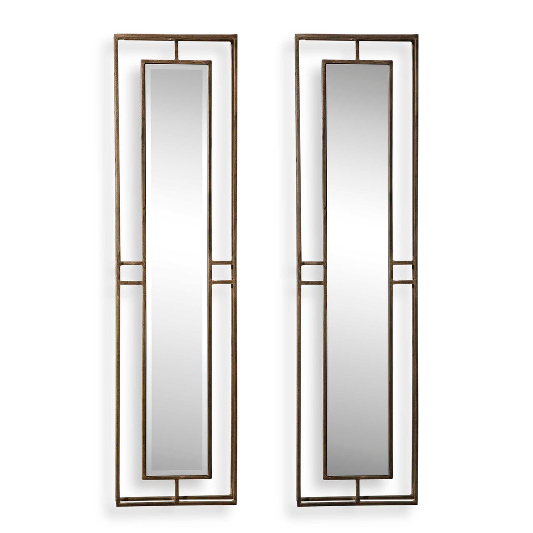 American Home Furniture Uttermost Rutledge Gold Mirrors, Set of 2