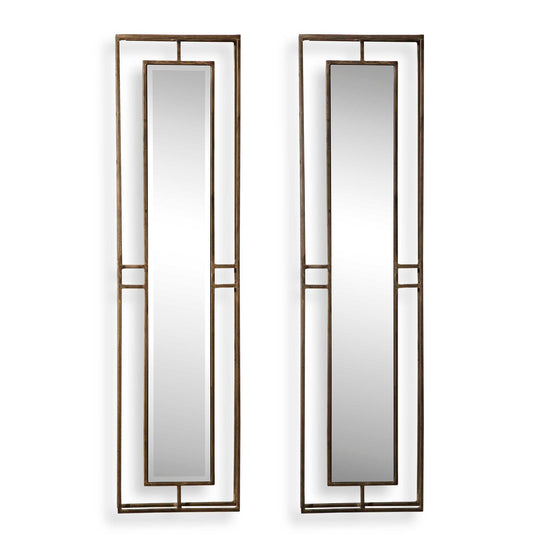 American Home Furniture Uttermost Rutledge Gold Mirrors, Set of 2
