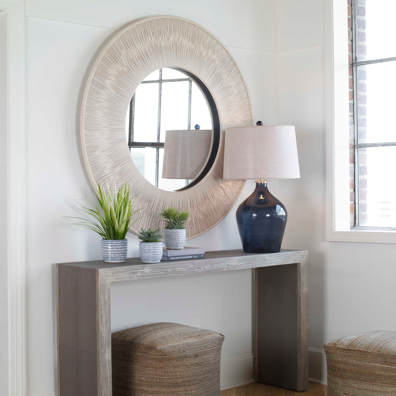 American Home Furniture Uttermost Sailor's Knot Round Mirror
