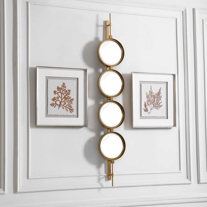 American Home Furniture Uttermost Button Gold Mirror