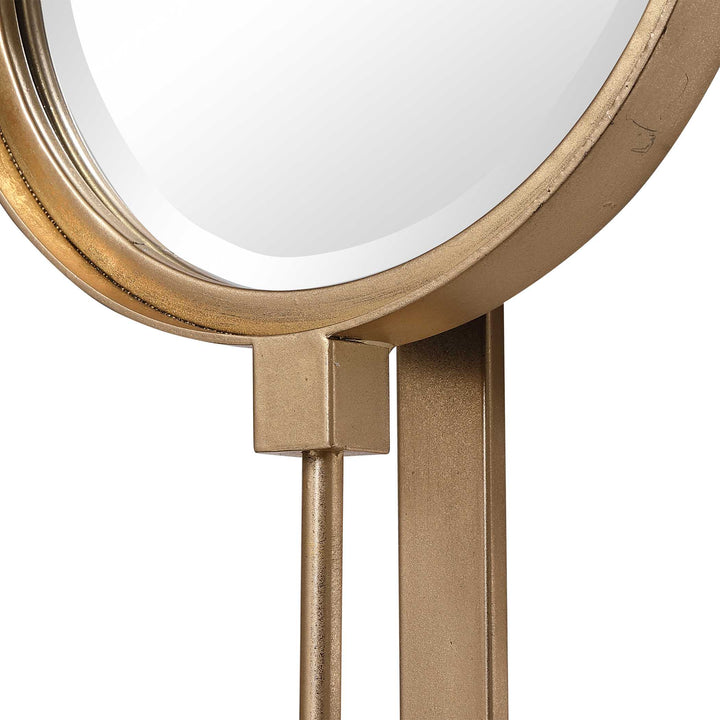 American Home Furniture Uttermost Button Gold Mirror
