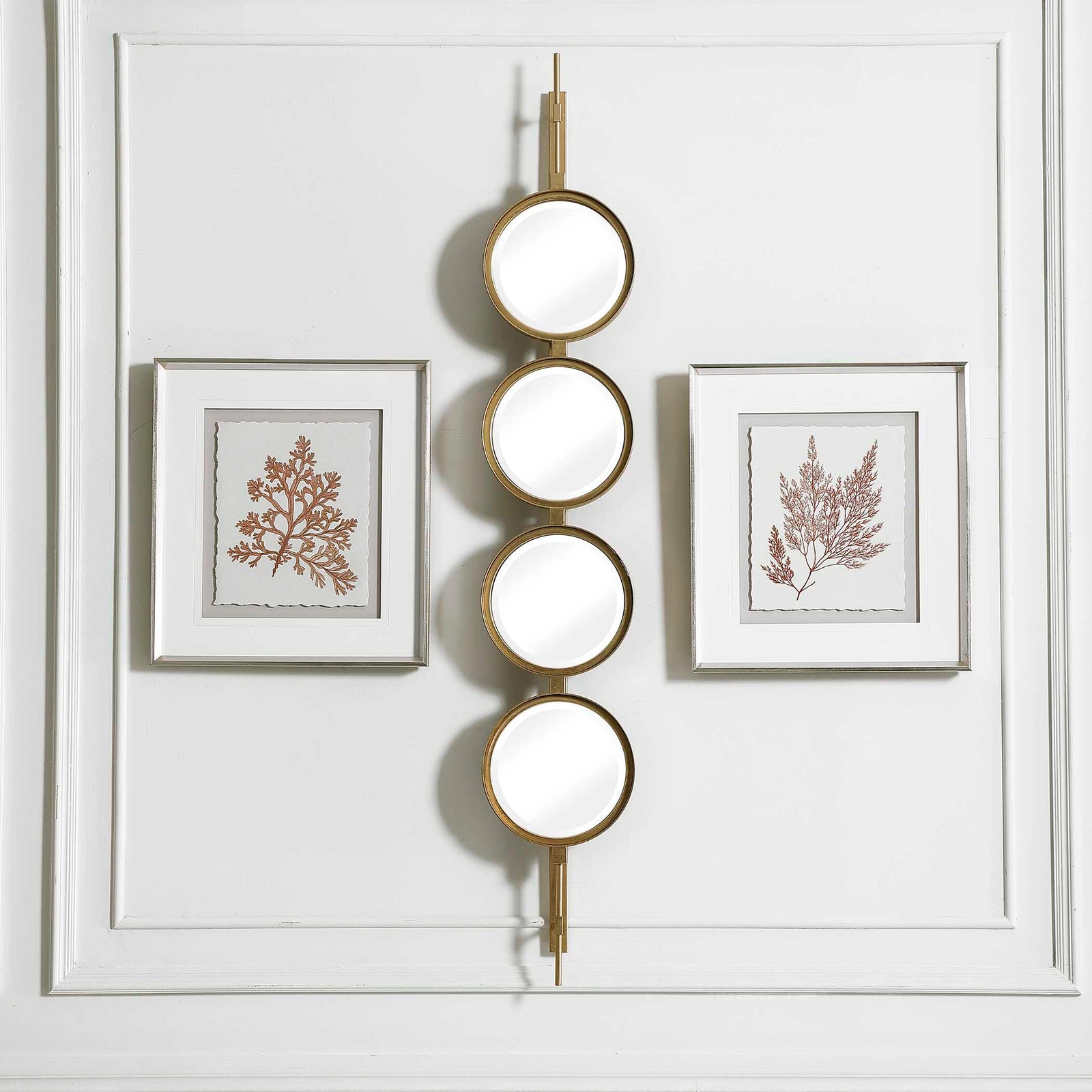 American Home Furniture Uttermost Button Gold Mirror