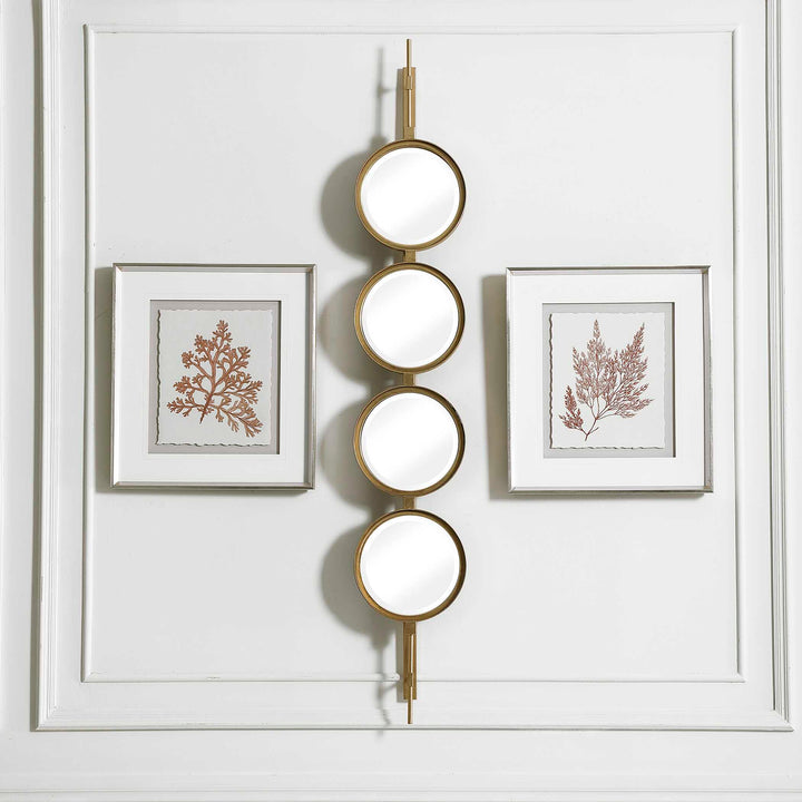 American Home Furniture Uttermost Button Gold Mirror