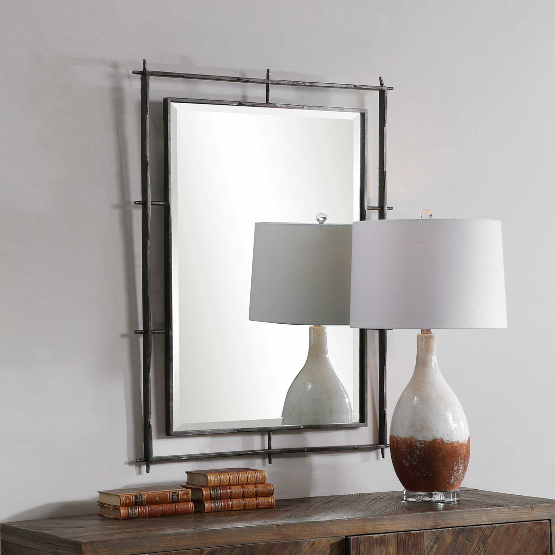 American Home Furniture Uttermost Ironworks Industrial Mirror