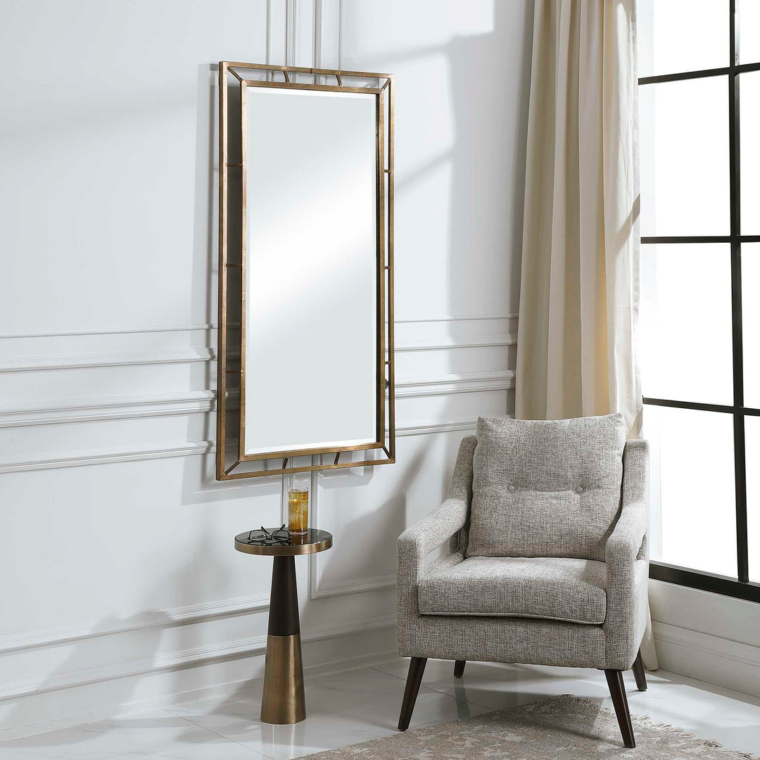American Home Furniture Uttermost Farrow Copper Industrial Mirror