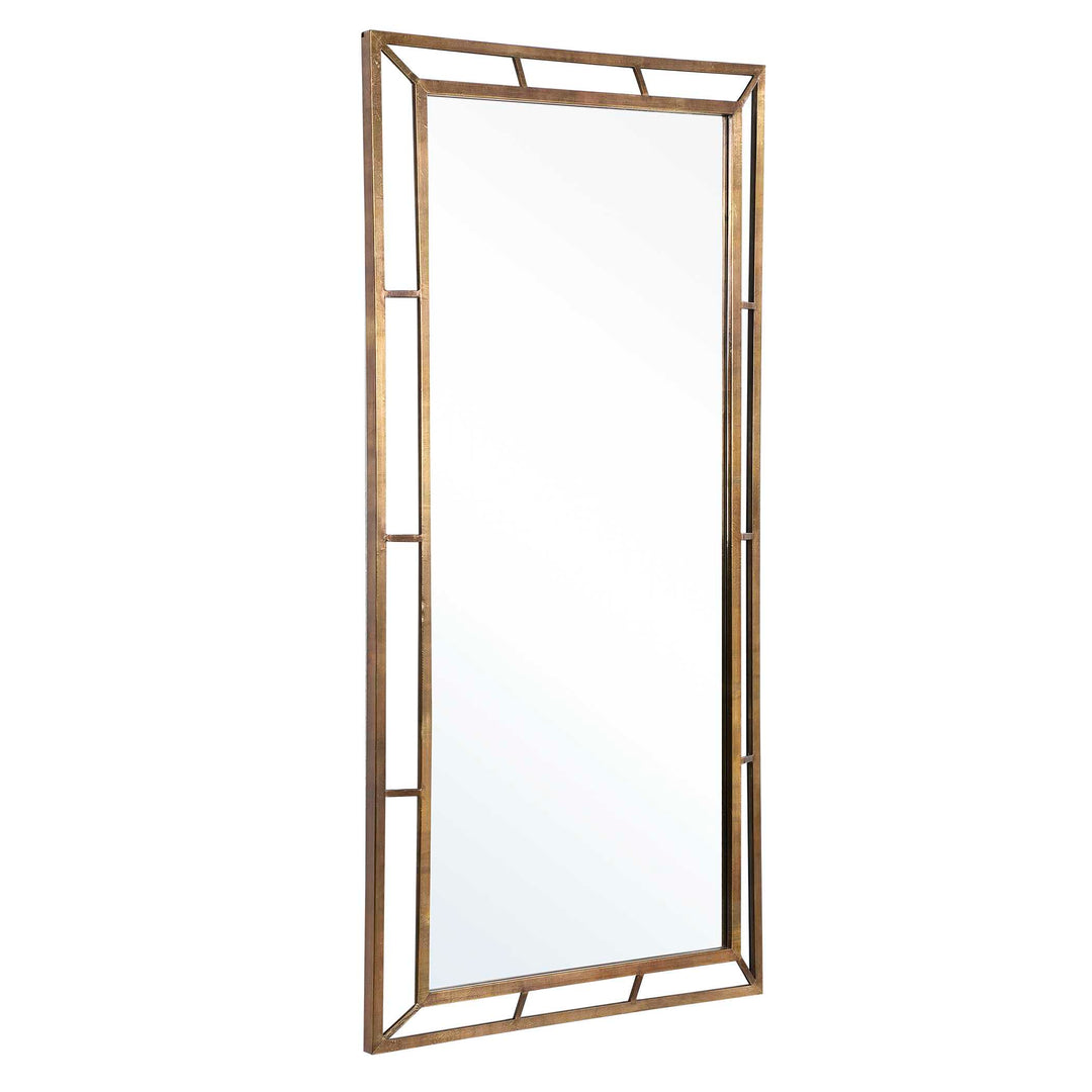 American Home Furniture Uttermost Farrow Copper Industrial Mirror