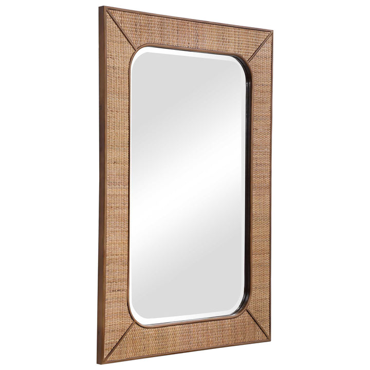 American Home Furniture Uttermost Tahiti Rattan Mirror