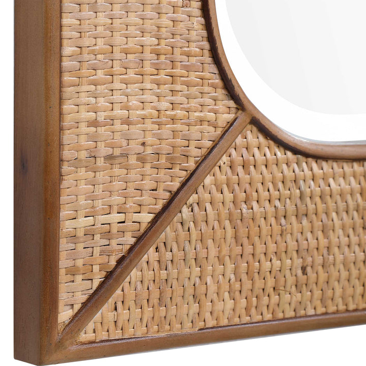 American Home Furniture Uttermost Tahiti Rattan Mirror