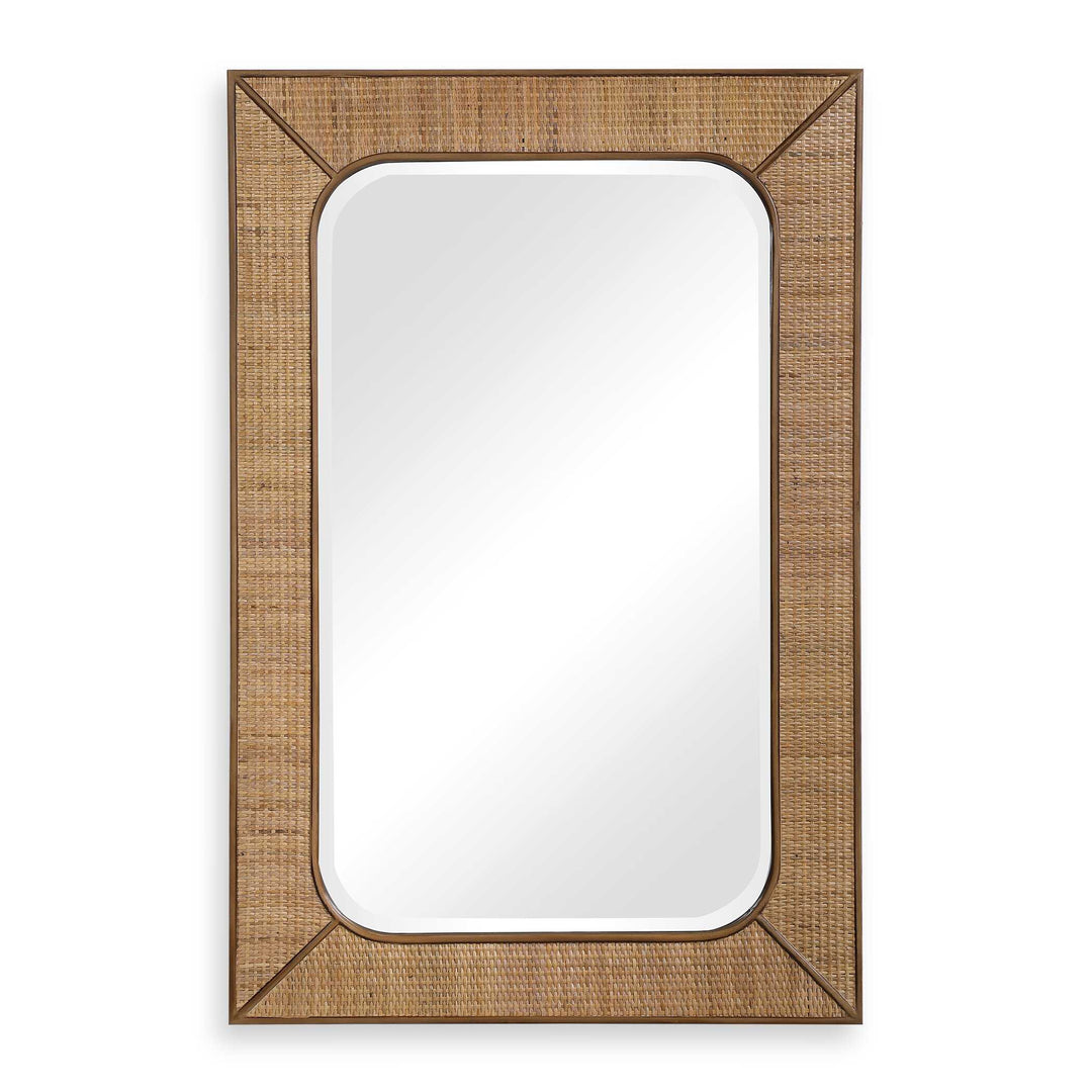 American Home Furniture Uttermost Tahiti Rattan Mirror