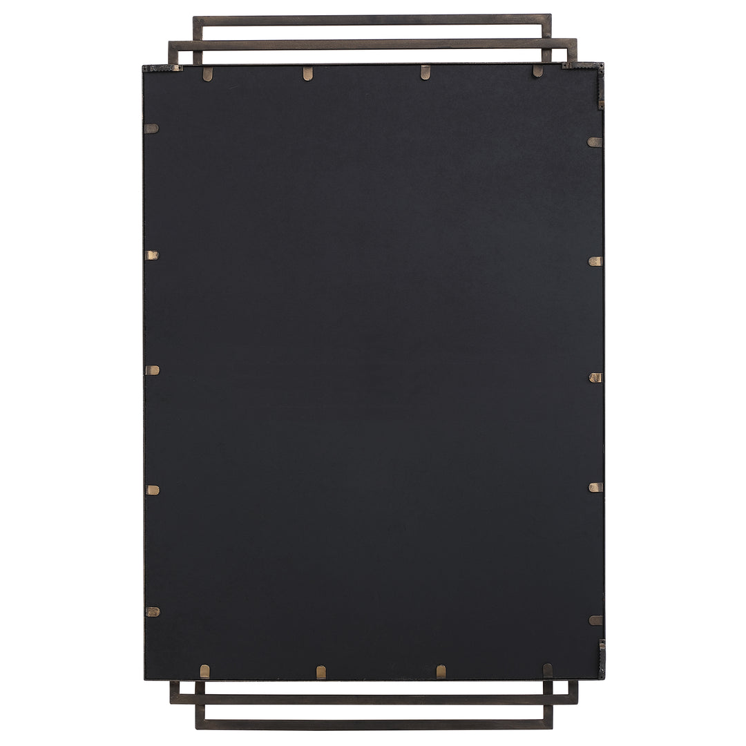 American Home Furniture Uttermost Amherst Brushed Gold Mirror