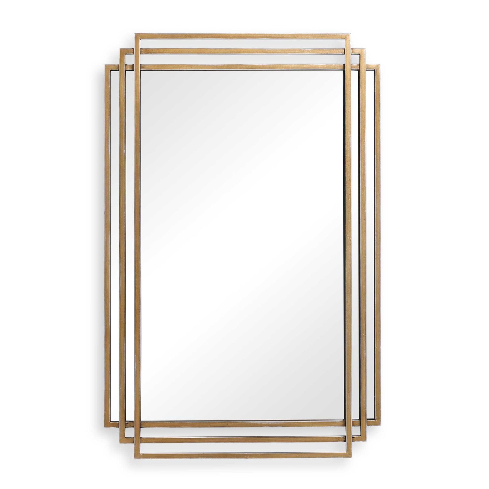 American Home Furniture Uttermost Amherst Brushed Gold Mirror
