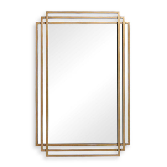 American Home Furniture Uttermost Amherst Brushed Gold Mirror